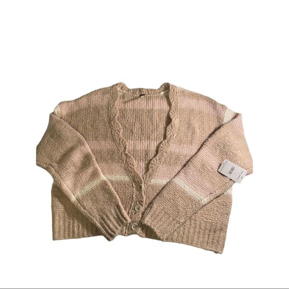 NWT Free People Wool Cardigan Striped Sweaters for Women size L - Picture 4 of 8